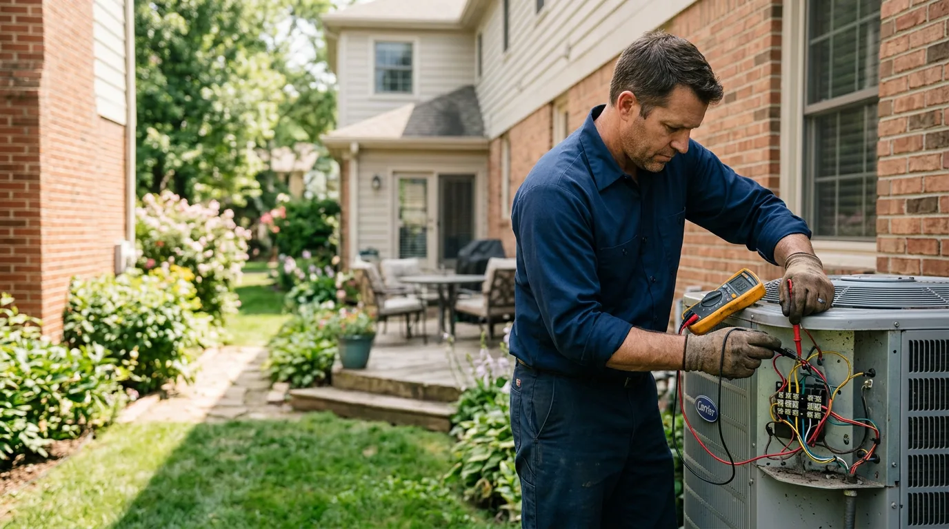 HVAC technician working near Cawker City, KS